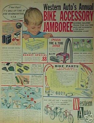 1961 Western Auto Annual Accessory Bicycle Parts Jamboree~Bike Basket 
