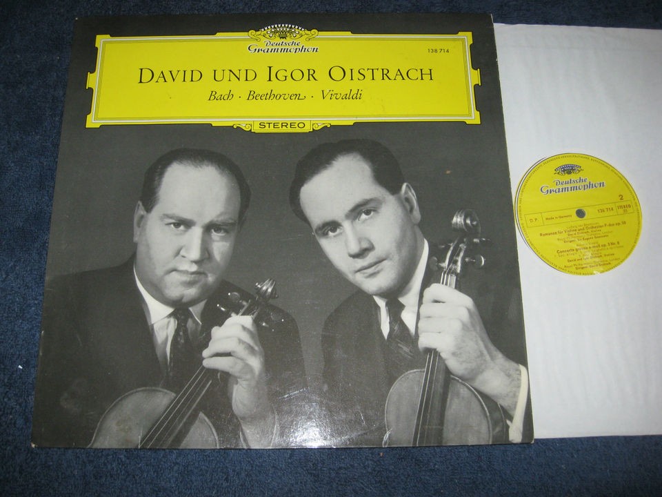 DGG 138 714 DAVID & IGOR OISTRACH PLAY BACH, BEETHOVEN, & VIVALDI NM