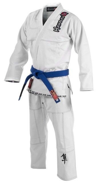 HAYABUSA MMA KANJI PRO JIU JITSU GI NO BELT WHITE A0, A1, A2, A3, A4