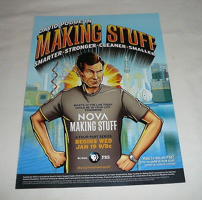 2011 PBS tv ad page ~ Nova MAKING STUFF ~ David Pogue