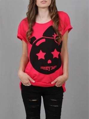 ABBEY DAWN TIMEBOMB OVERSIZED TSHIRT RED EXTRA SMALL XS 