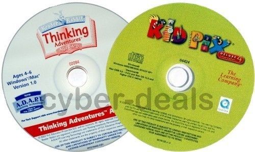 Lot Reader Rabbit THINKING ADVENTURES + KID PIX 4 DELUXE for Macintosh