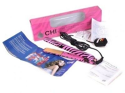 2012 NEW HOT  CHI Pink TRIBAL ZEBRA CERAMIC STRAIGHTENER IRONIB FREE 