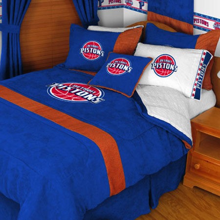 nEw 3pc NBA DETROIT PISTONS Queen Bedding COMFORTER SET