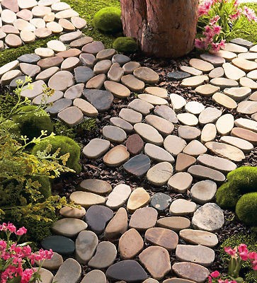 2pc Stone Garden Path Mats 2PC Stone Path Markers