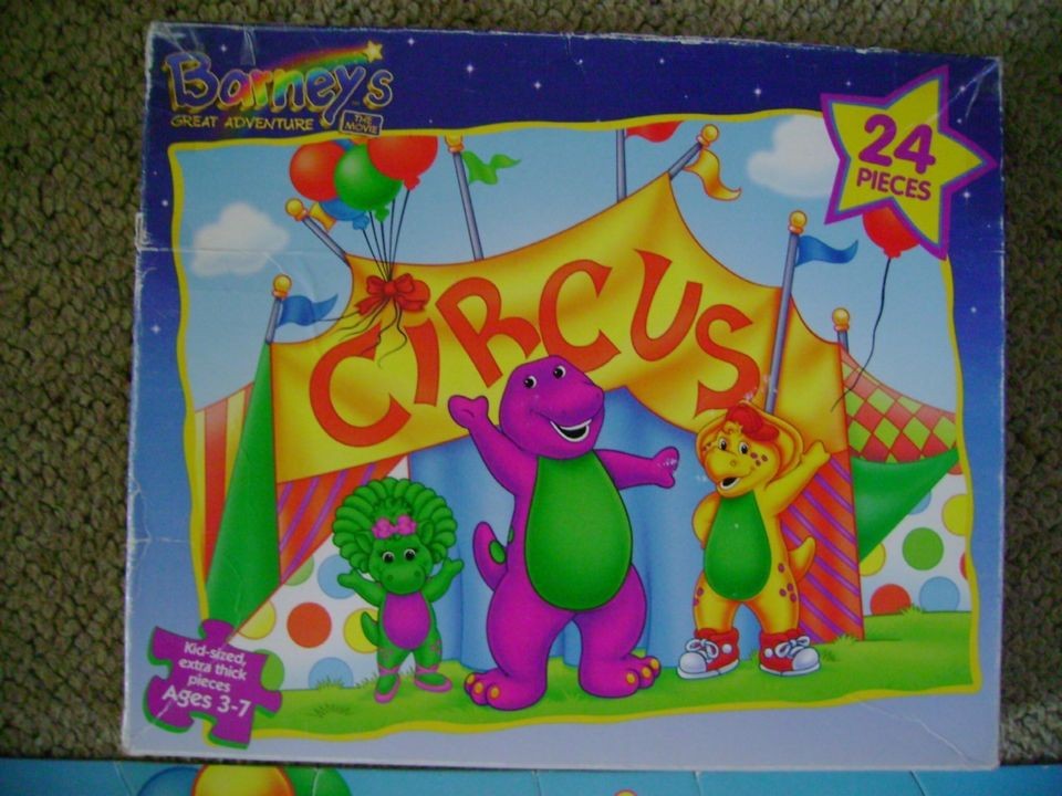   Great Adventure The Movie Puzzle Barney Dinosaur 24 pc Jigsaw Puzzle