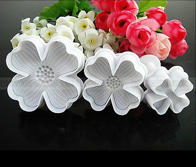 Flower Fondant Cake Sugarcraft Decorating Cookie Mould Mold Plunger 