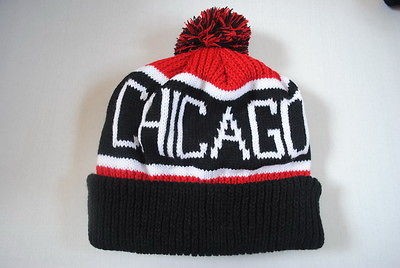 NEW NBA CHICAGO BULLS KNIT BEANIE WINTER hat CAP OSFA B593