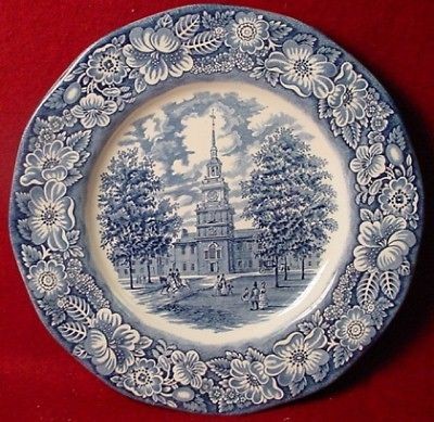 STAFFORDSHIRE china LIBERTY BLUE pattern DINNER PLATE