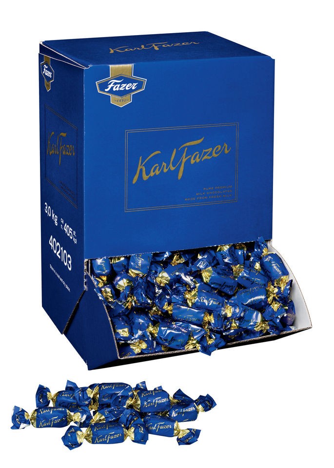 Karl Fazer Blue Milk Chocolate Candies Candy One Pack = 220g (7,76oz)