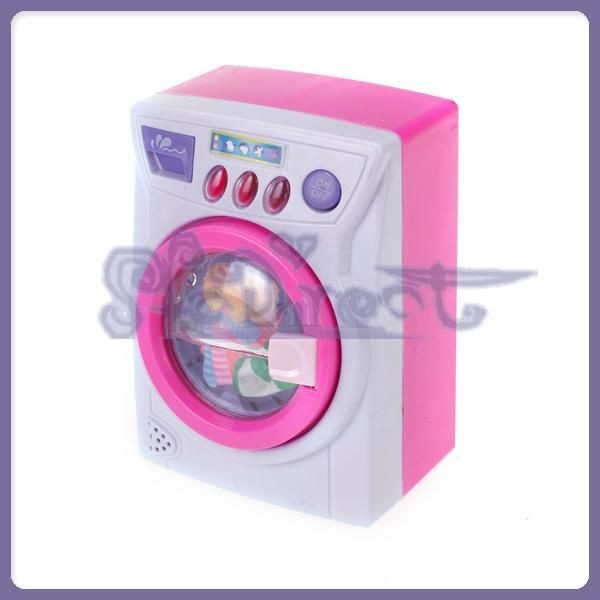Kids Girls Pretend role Play Toy Laundry Center Washing Machine 