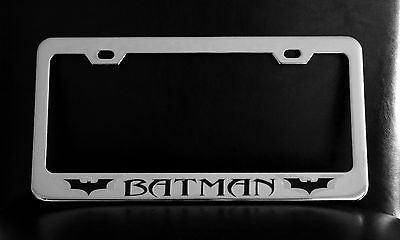 BATMAN DARK KNIGHT RISES License Plate Frame, Custom Made of Chrome