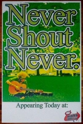 NEVER SHOUT NEVER Ltd Ed Tour Poster NEW RARE Emo Punk Pop Rock