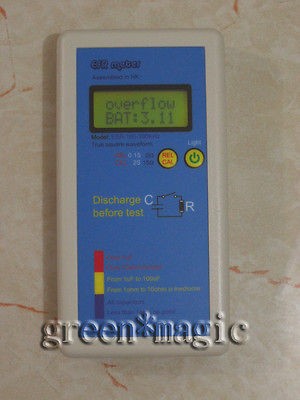 In Circuit test ESR meter,100KHz, cap. tester, for repair work, light 