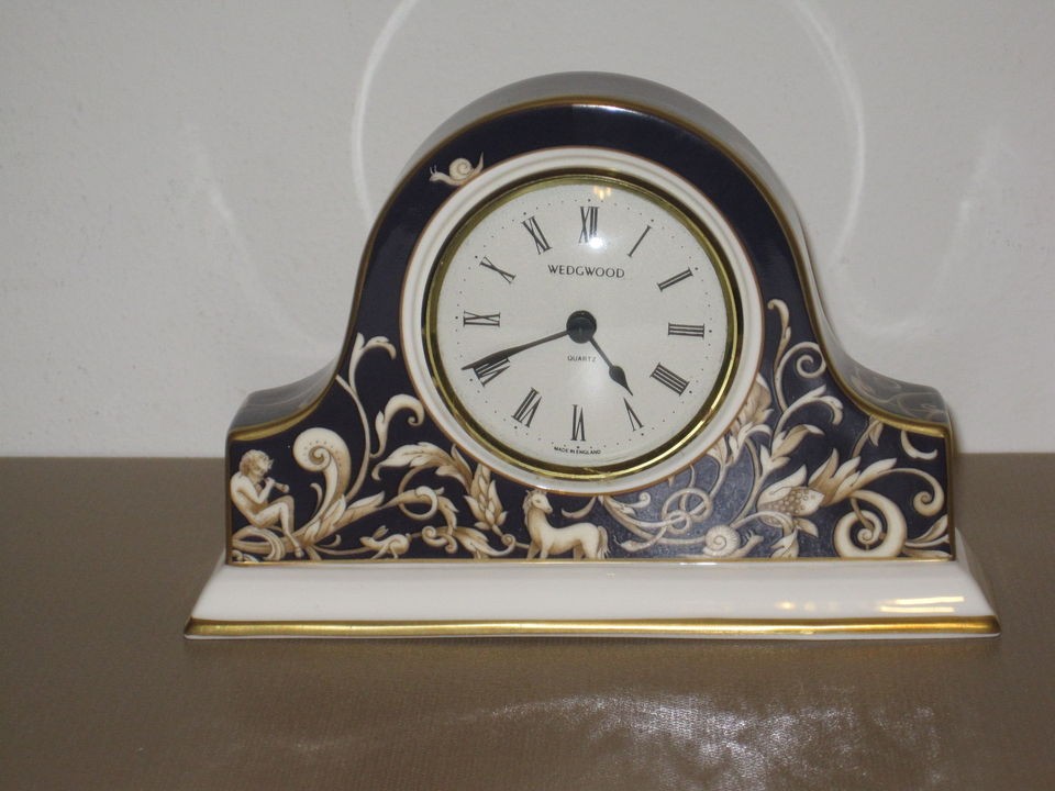 WEDGWOOD CORNUCOPIA BONE CHINA MANTLE CLOCK BICENTENARY CELEBRATION 