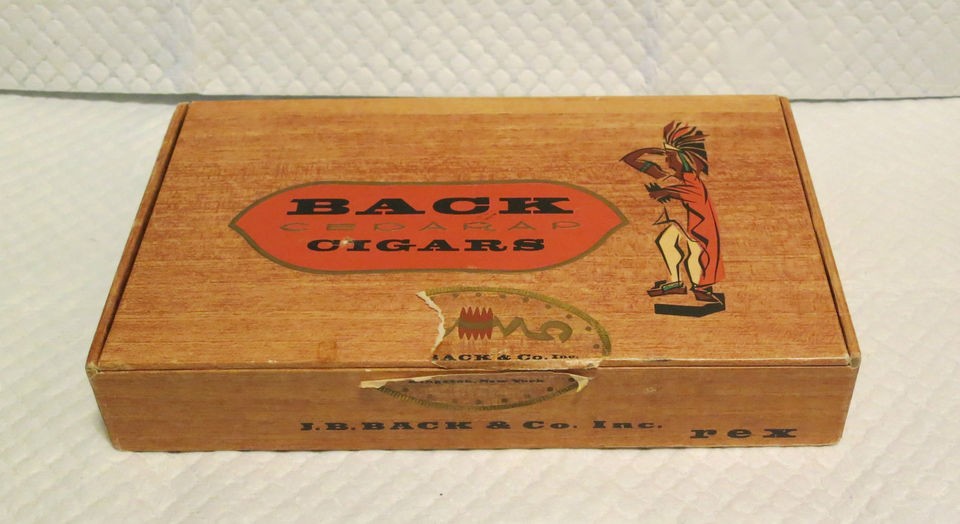 Back & Co Back Cedarap Cigars Rex Cigar Box C. 1960s