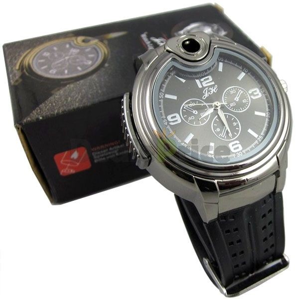   2in1 Wrist Watch Cigarette Cigar Butane Refillable Lighter Torch