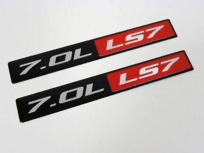 CHEVY CORVETTE Z06 7.0L LS7 ENGINE HOOD EMBLEMS BADGES