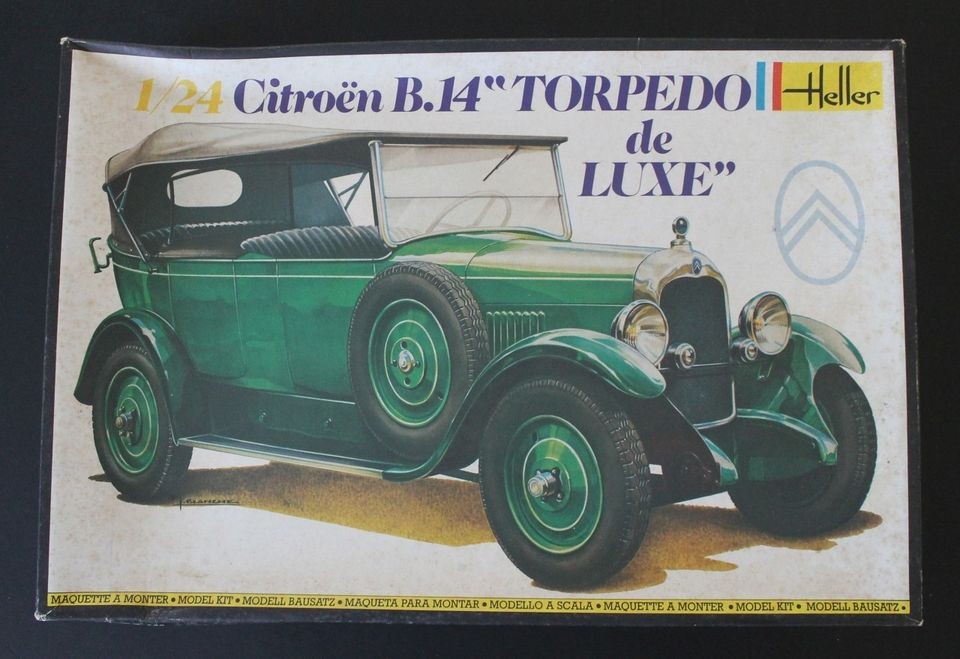 Vintage Heller Citroen B.14 B14 Torpedo De Luxe Deluxe 1/24 Scale 