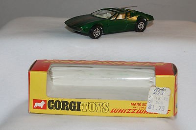 Corgi Whizzwheels #203 De Tomaso Mangusta, Green, Outstanding, Boxed