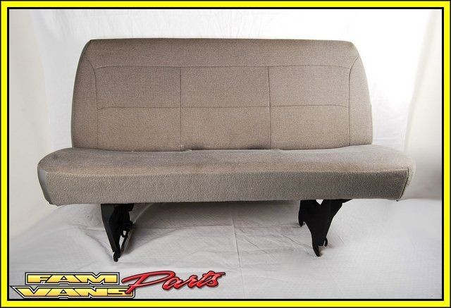 Ford Econoline Van Bench Seat GREY 3 Person Seat Cloth Cargo or 
