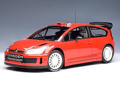 Citroen C4 WRC Plain Body Red Rallye, AUTOart #80736 1/18 NEW