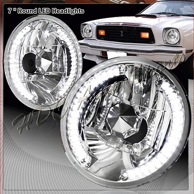 73 80 GMC Jimmy 7 Round H6024 LED Chrome Housing Diamond Cut 