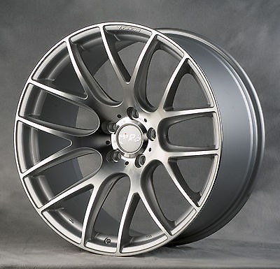 MIRO 111 RIMS HYPER SILVER POLISH FACE 19x8.5 +32 5x112 (4 NEW WHEELS)