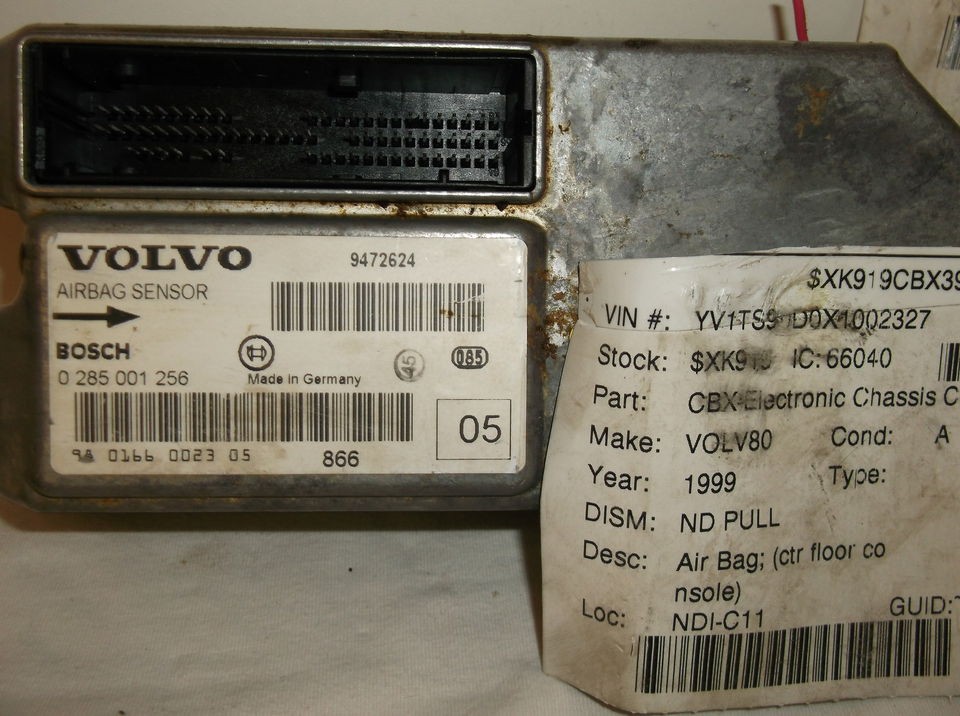 99 00 01 02 03 VOLVO S 80 AIRBAG. MODULE.SRS.SEN​SOR