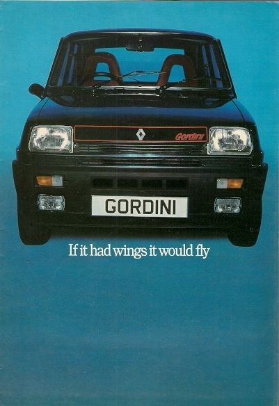 Renault 5 Gordini 1979 UK Market Sales Brochure Alpine