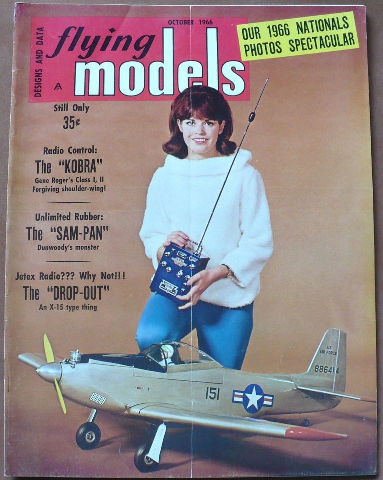 FLYING MODELS AIRPLANE R/C MAGAZINE OCTOBER 1966, KOBRA,STERLING P 51 