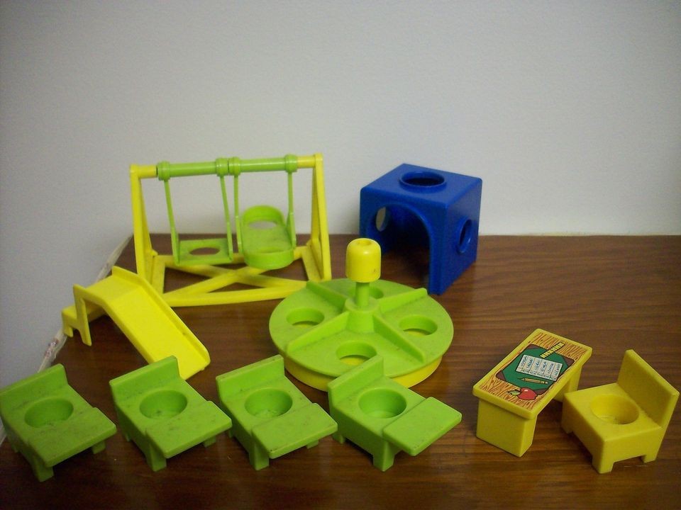 School Desks and Playground Equipment Vintage Fisher Price Little 