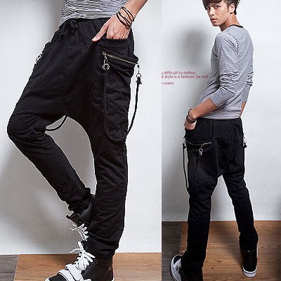 Men Casual Sporty Hip Hop Dance Harem Baggy Sport Sweat Pants Trousers 