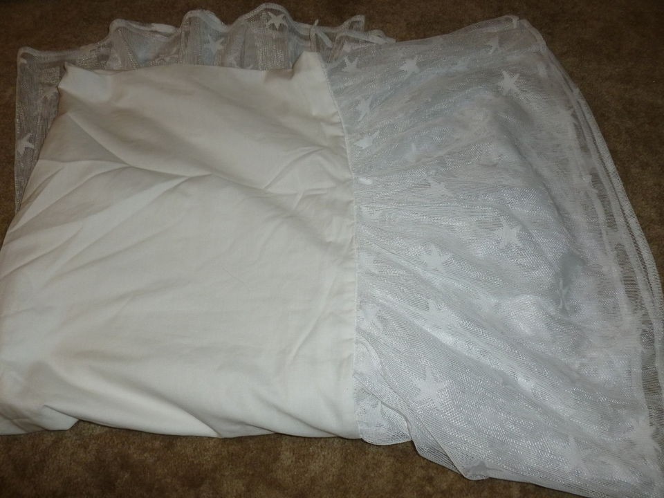 Wendy Bellissimo Honey Bee Starlight Lace Star Crib Skirt Dust Ruffle 