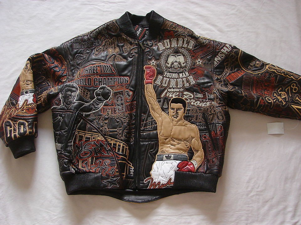 Adidas Al Wissam Muhammad Ali Leather Jacket 3XL $1200