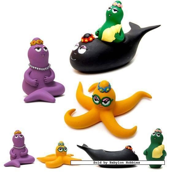 Figurines   Barbapapa Bath Toys (by Plastoy) 80504