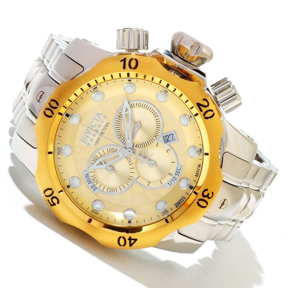 Invicta 10790 Reserve Mens Venom Swiss Quartz Chronograph Champagne 