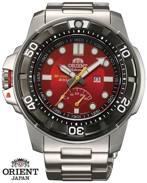 ORIENT M FORCE RED DIAL Automatic Power Reserve Divers 200M EL06001H 