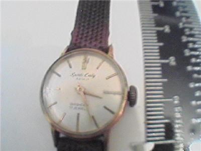 VINTAGE SPORTS LADY SEIKO DIASHOCK 17 JEWEL WATCH RUNS