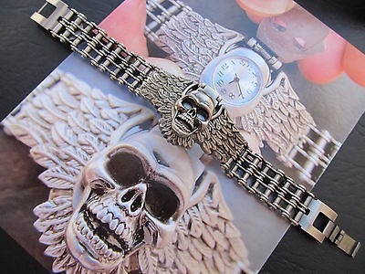 VERY COOL MOTORCYCLE SKULL WATCH BIKER HARLEY *VERY RARE* STURGIS