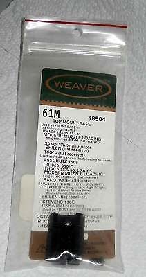 WEAVER 61M 48504 TOP MOUNT BASE FOR MODERN MUZZLELOADERS KNIGHT SAVAGE 