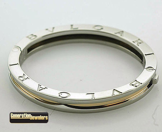 Bulgari Bvlgari B.Zero1 Bangle in Stainless Steel + 18K Yellow Gold 