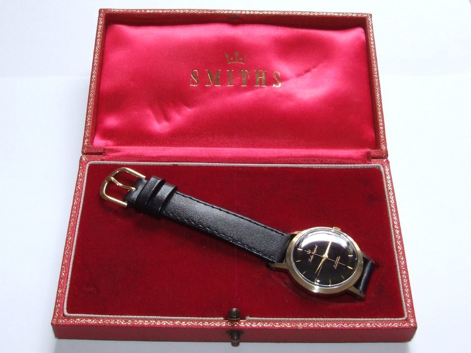 Very RARE SOLID 9CT GOLD 1961 Smiths Imperial Gents Wristwatch BOXED