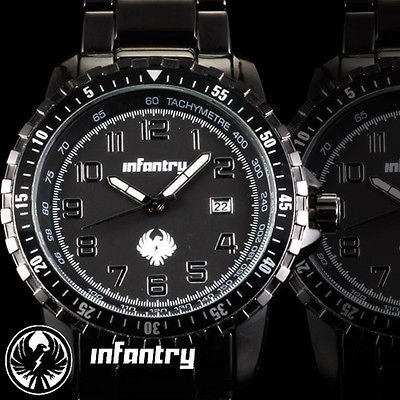   Original Design Black Stainless Steel Mens Black USA Army Watch