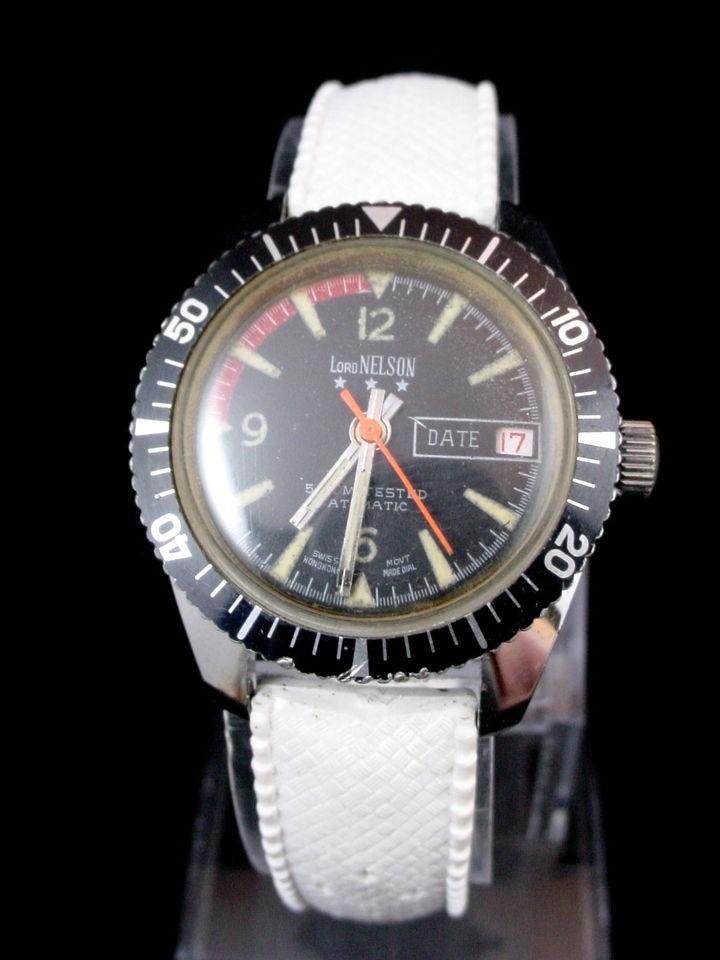   Lord Nelson 5 atm tested Datomatic Divers watch w rotating bezel