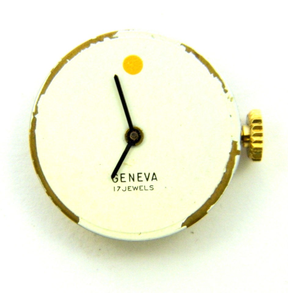 4U2FIX 6061 21 Watch Movement 17J Geneva Dial Good Bal, Hairspring 