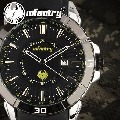   INFANTRY Fashion Trendy USA Corps Police Military Quartz Decent Watch