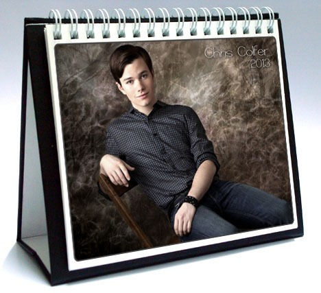 CHRIS COLFER 2013 Desktop Holiday Calendar GLEE Kurt Hummel