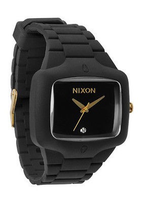 New In Box Nixon The Rubber Player Matte Black/Gold A1391041