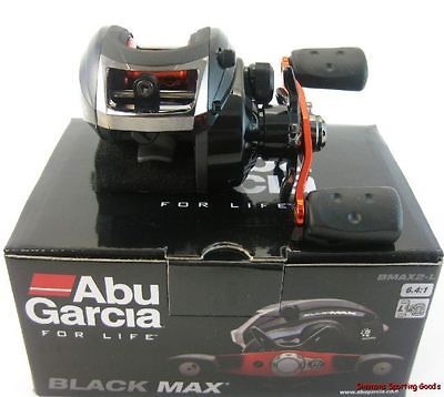 ABU GARCIA AMBASSADEUR BLACK MAX L 6.41 RATIO LEFT HAND BAITCAST REEL 